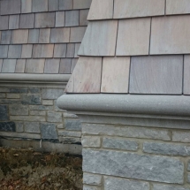 Up-close Cedar Shingle Siding