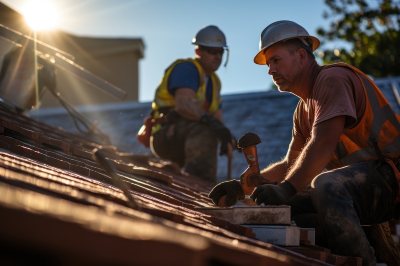 Two construction workers