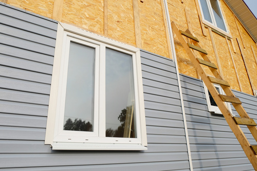 siding covering the wall